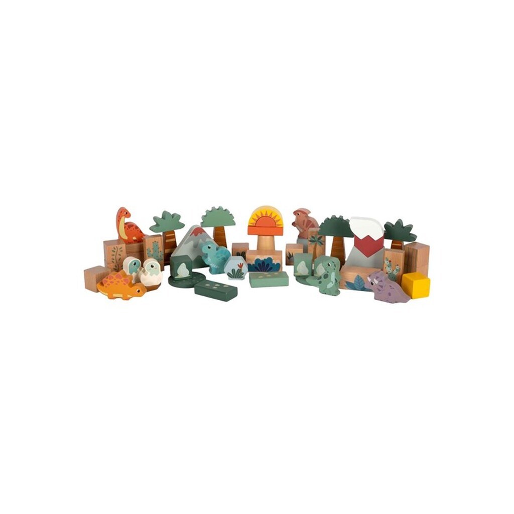 Small Foot - Wooden Building Blocks Dino 50pcs.