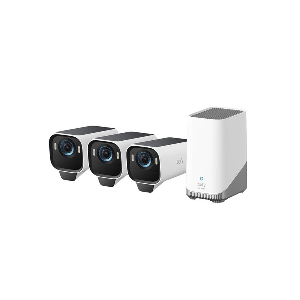 Eufy Cam S3 Pro, 3-kamera-sæt, sikkerhedskamera