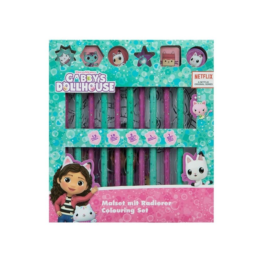 Undercover Coloring set with Erasers Gabby&apos;s Dollhouse 29 pcs.