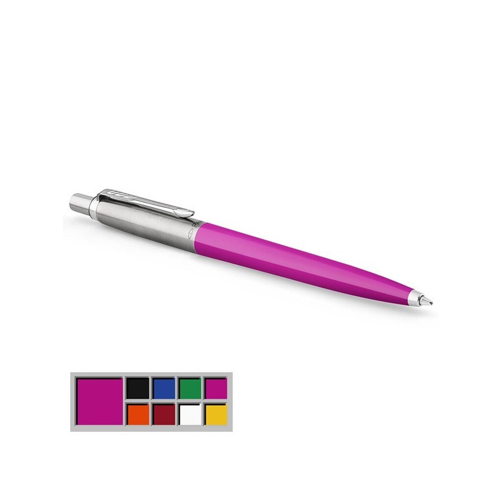 Parker Jotter Originals-kuglepen, magenta lakering, medium spids, blå blæk, boblepakke