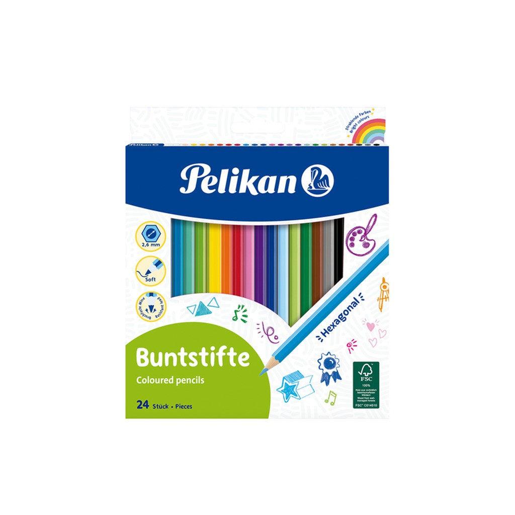 Pelikan Farveblyanter, 24 stk.