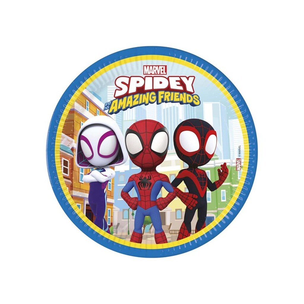 Globos Paper Plates FSC Spidey 8 pcs.