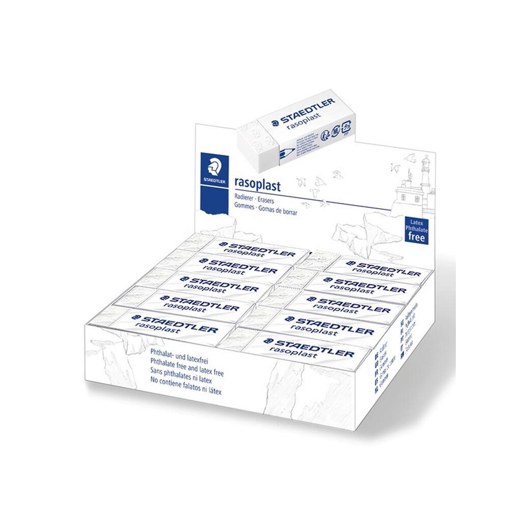 Staedtler RASOPLAST VISKELÆDER 65x23x13mm, ÆSKE 20 STK