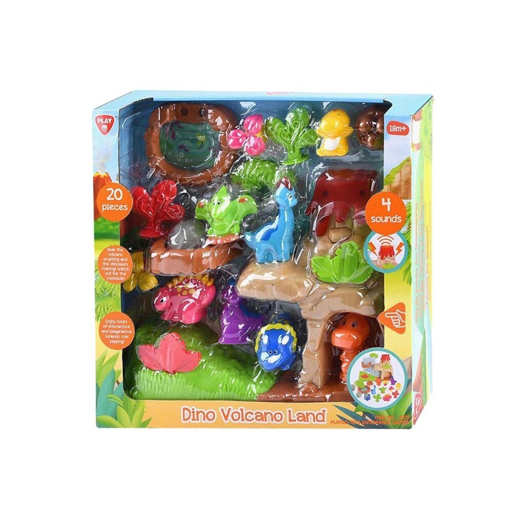 PLAY Dinos with Volcano Playset 20pcs.