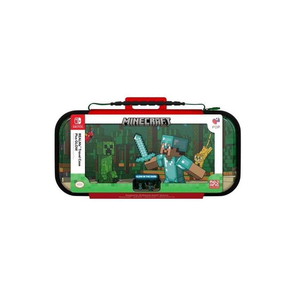 PDP REALMz Travel Case - Minecraft Forest Battle Glow in the Dark - Miscellaneous Taske - Nintendo Switch