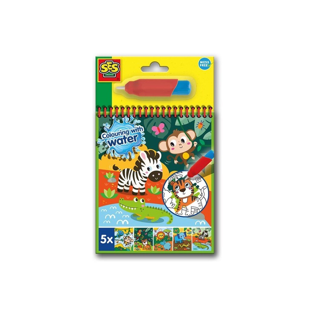 SES Creative Colour with Water Safari Colouring Book