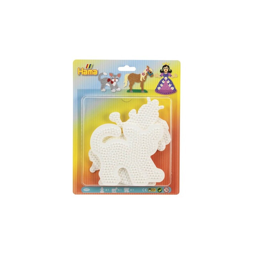 Hama Ironing Beads Pegboards - Princess Horse Cat