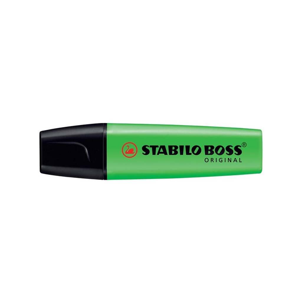 STABILO BOSS Original green highlighter with water-based ink refillable - 10 pcs