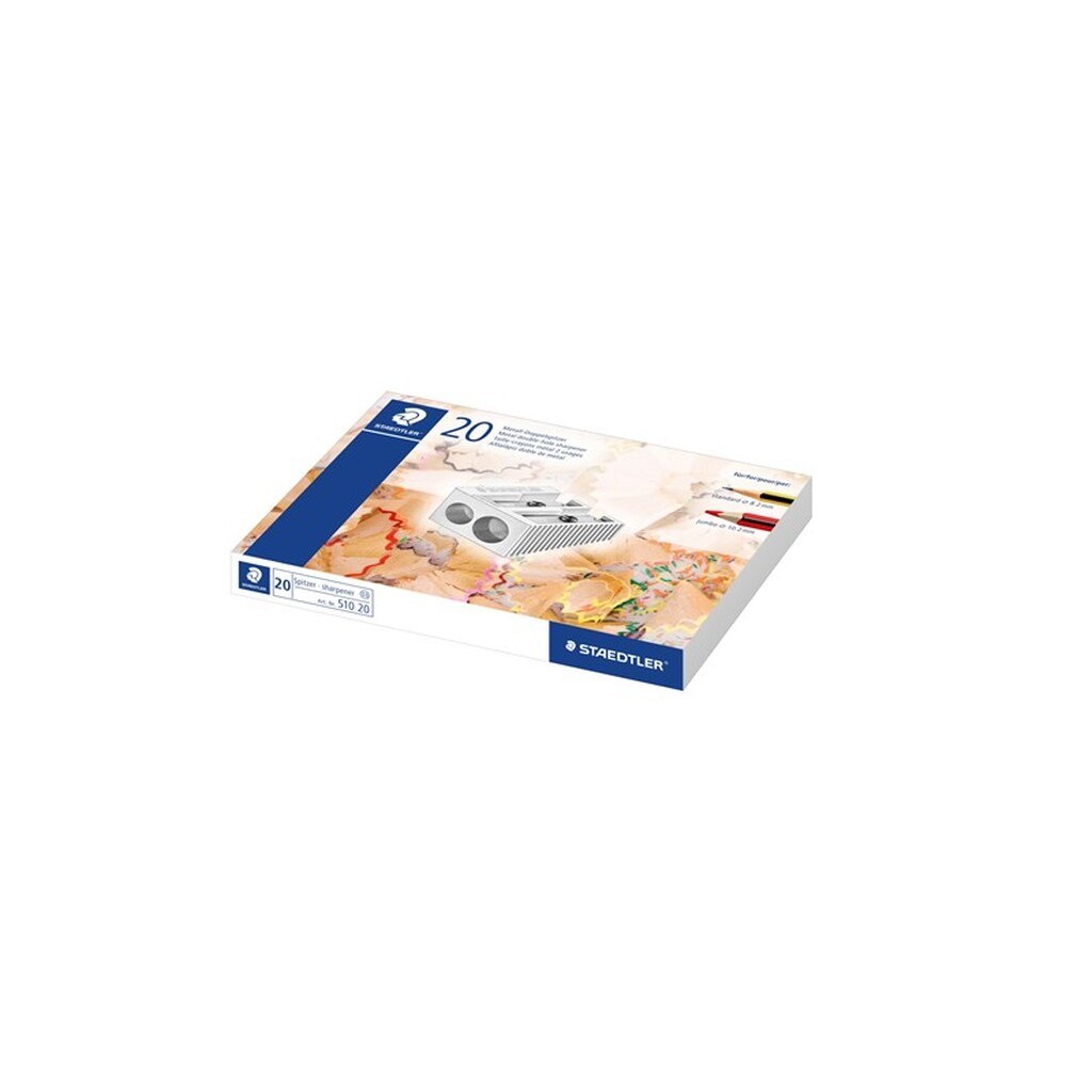Staedtler METAL BLYANTSPIDSER DOBBELT HUL Ø 10,2mm, ÆSKE 20 STK