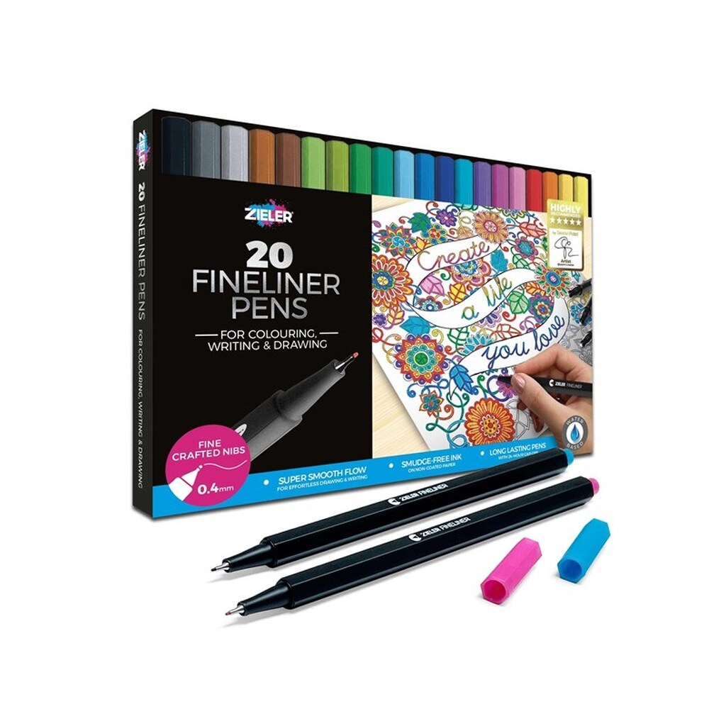 Zieler Fineliners 20 stk. ass.