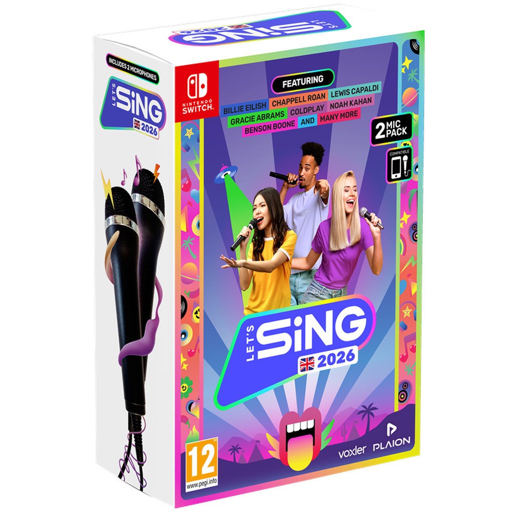 Let&apos;s Sing 2026 + 2 Microphones - Nintendo Switch - Musik