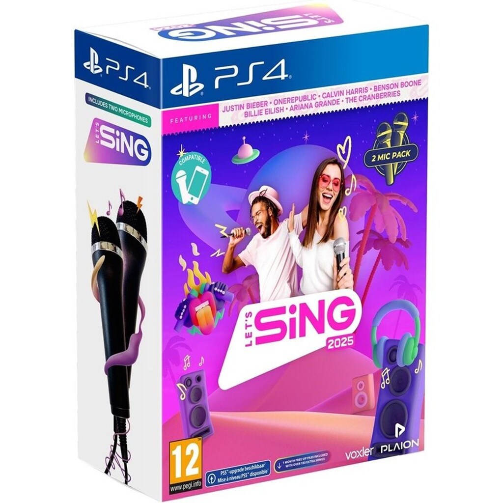 Let&apos;s Sing 2025 + 2 Microphones - Sony PlayStation 4 - Musik