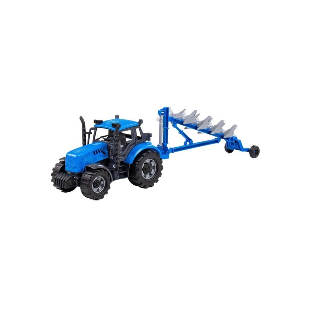 Cavallino Toys - Cavallino Tractor with Plow Blue Scale 1:32