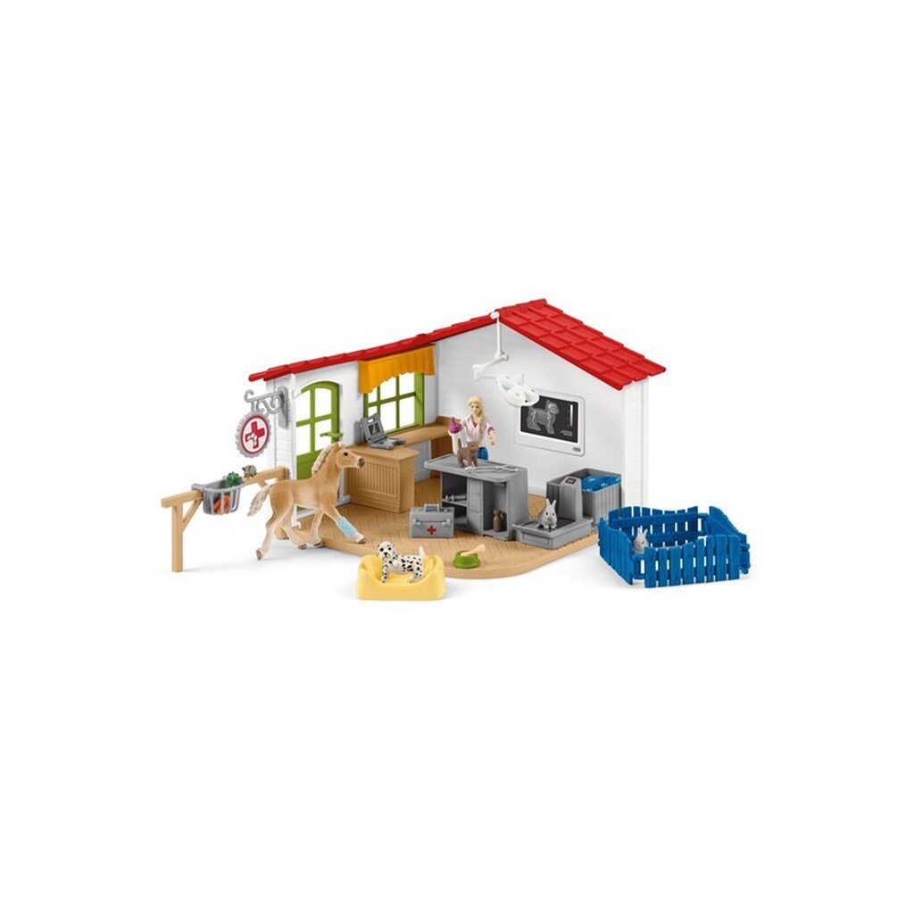Schleich Dyrlægeklinik med husdyr