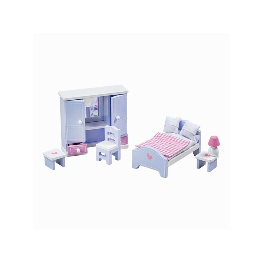 Tidlo Wooden Dollhouse Furniture Bedroom 6 pieces