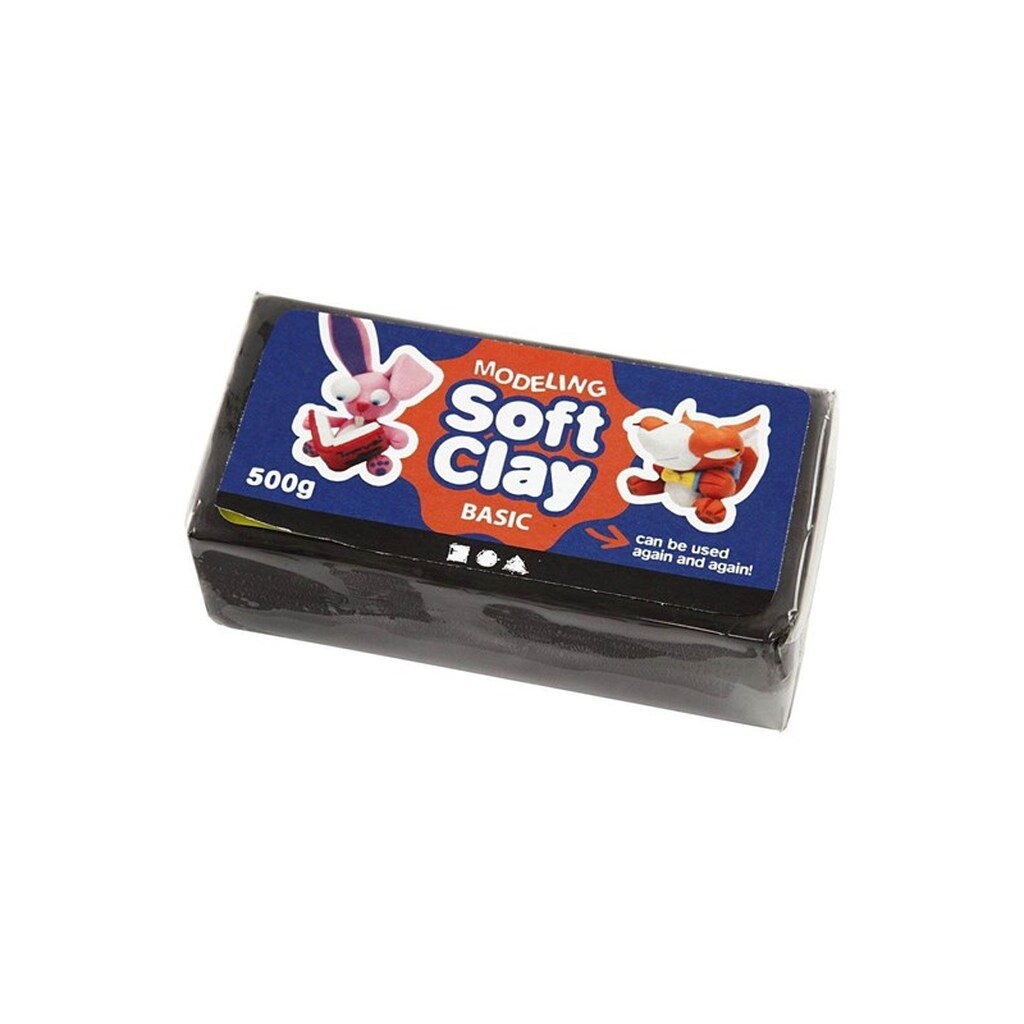 Creativ Company Soft Clay - Black 500gr.