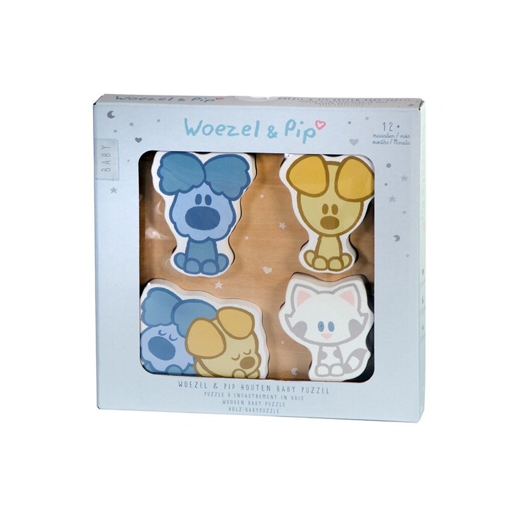 Rubo Toys - Woezel and Pip Baby Wooden Puzzle 4 pcs.