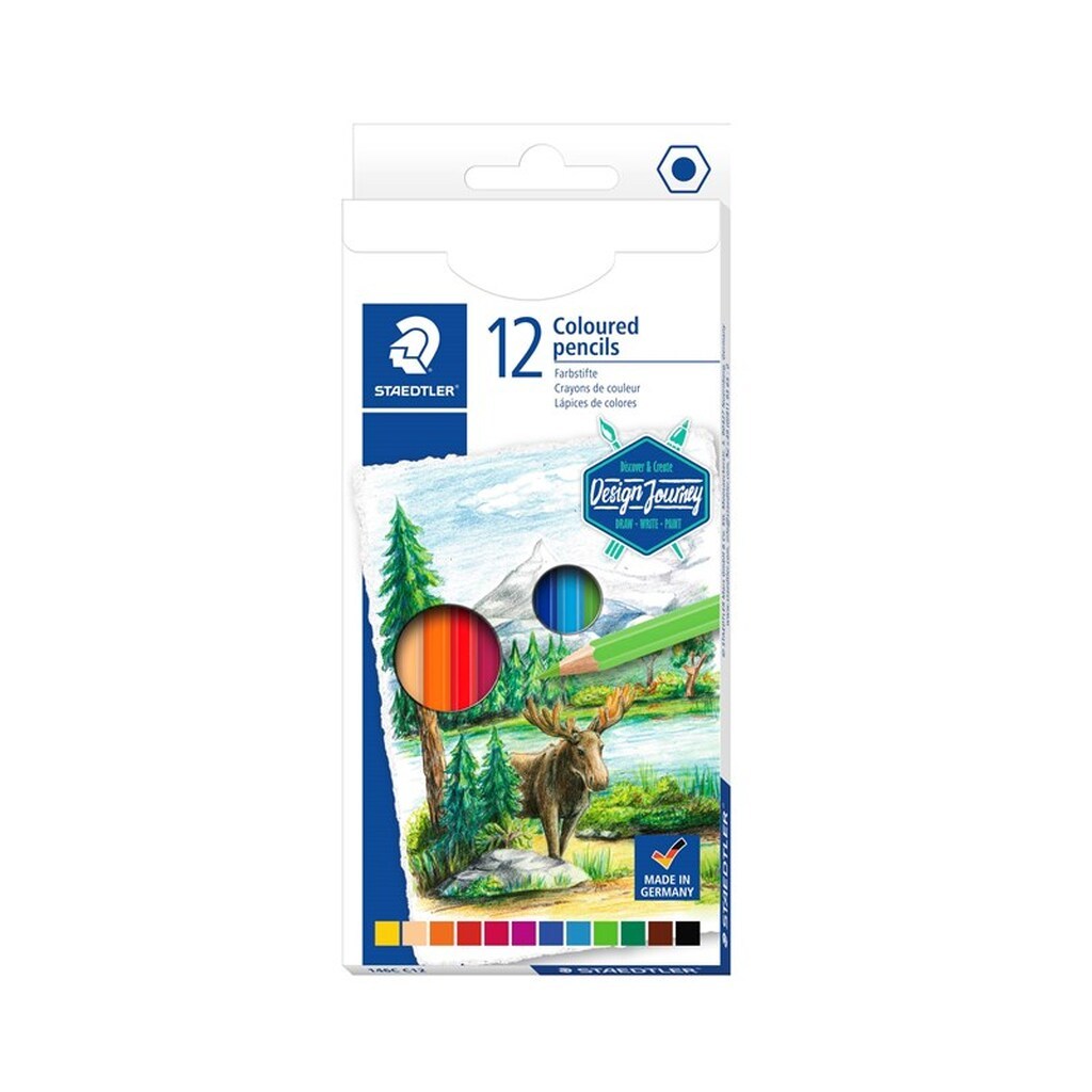 Staedtler Farveblyant 12 stk. ass. 100% PEFC