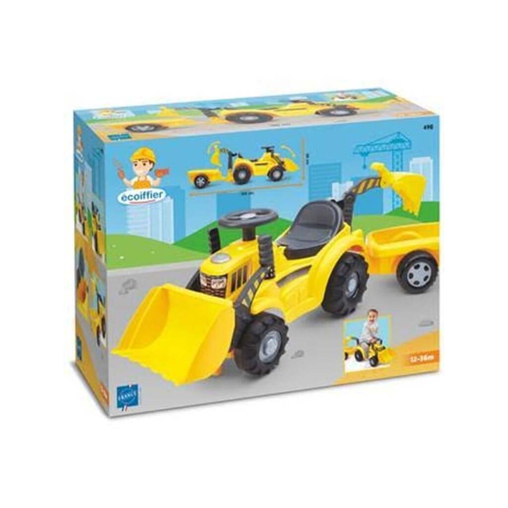 Ecoiffier Ride-on excavator with trailer