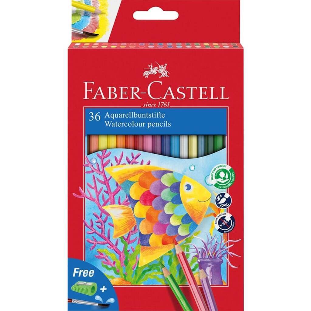Faber-Castell Farveblyant akvarel 36 ass + 1 pensel