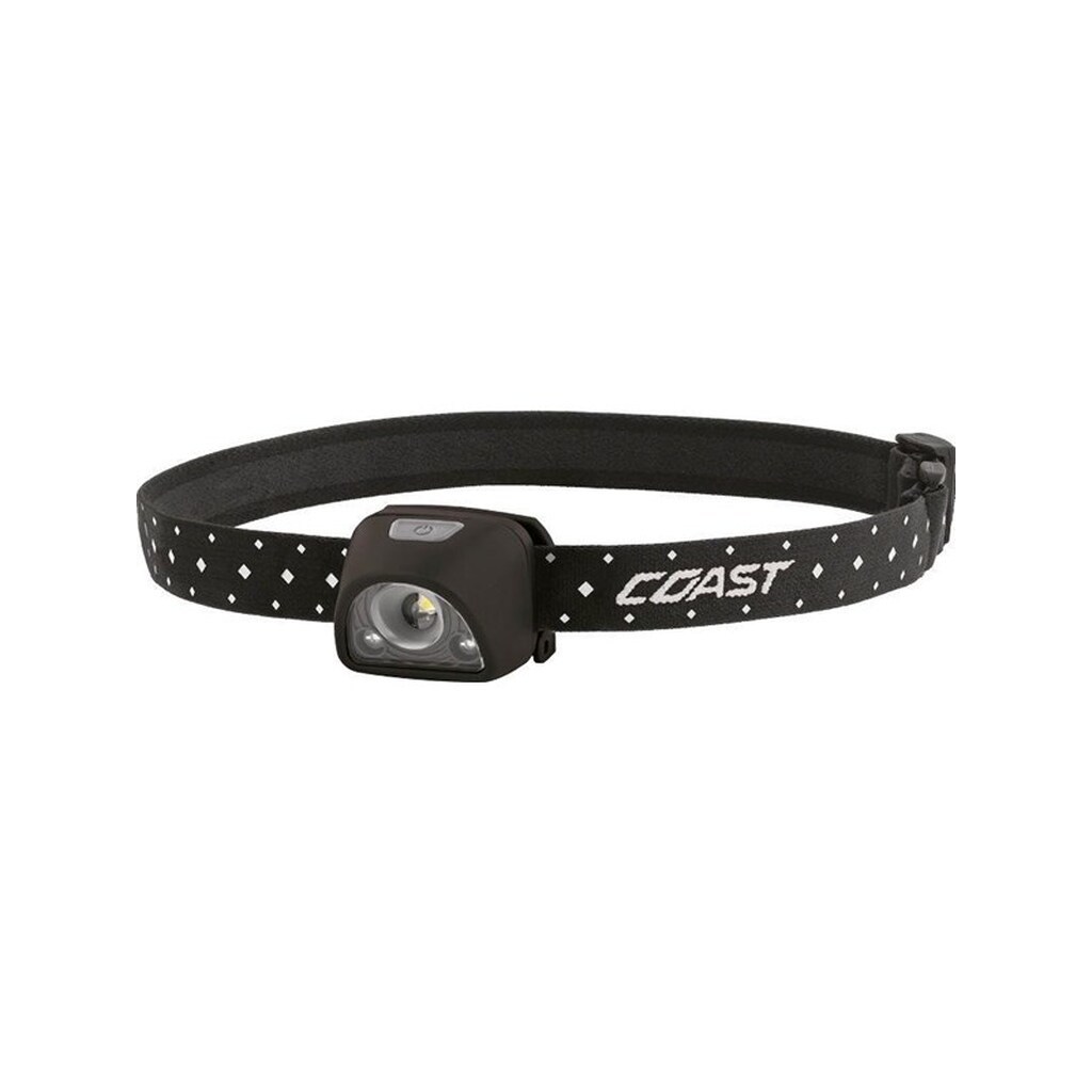 Coast genopladelig pandelampe fl1r rødt/hvidt lys 200lumen