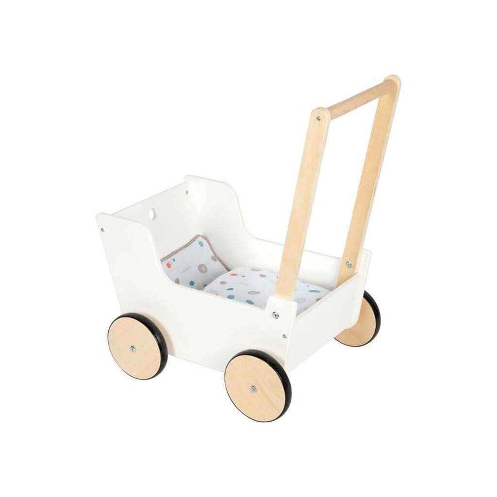 Small Foot - Wooden Push Doll Carriage Little Button
