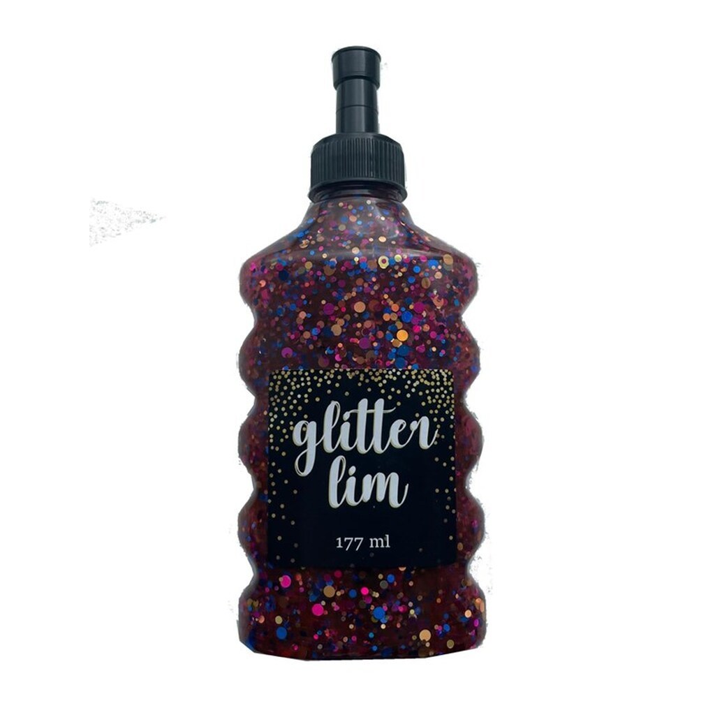 Hobby Mate Glitterlim grov glitter, Sort Multi, 177