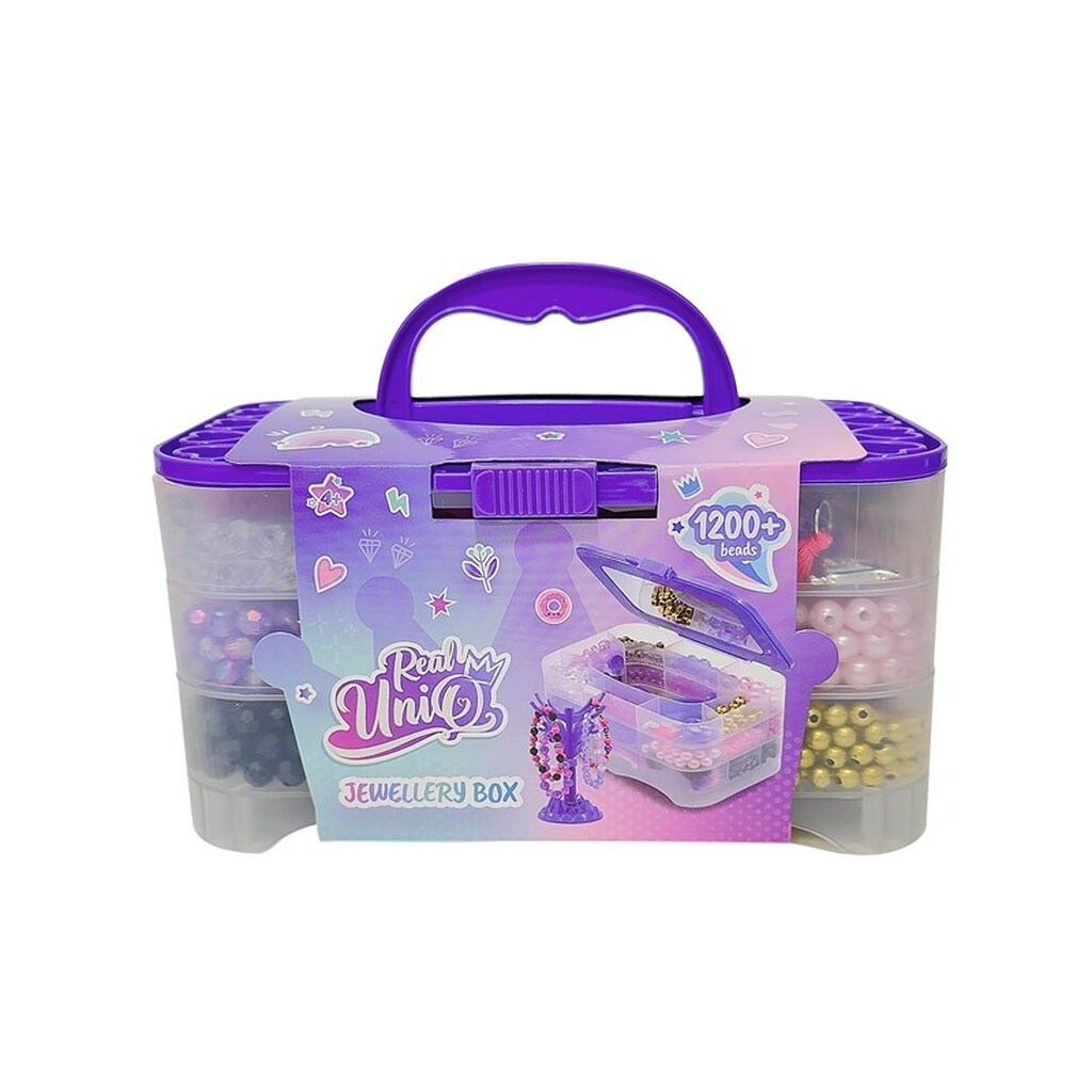 Real UniQ Transportable boks med 1200 perler