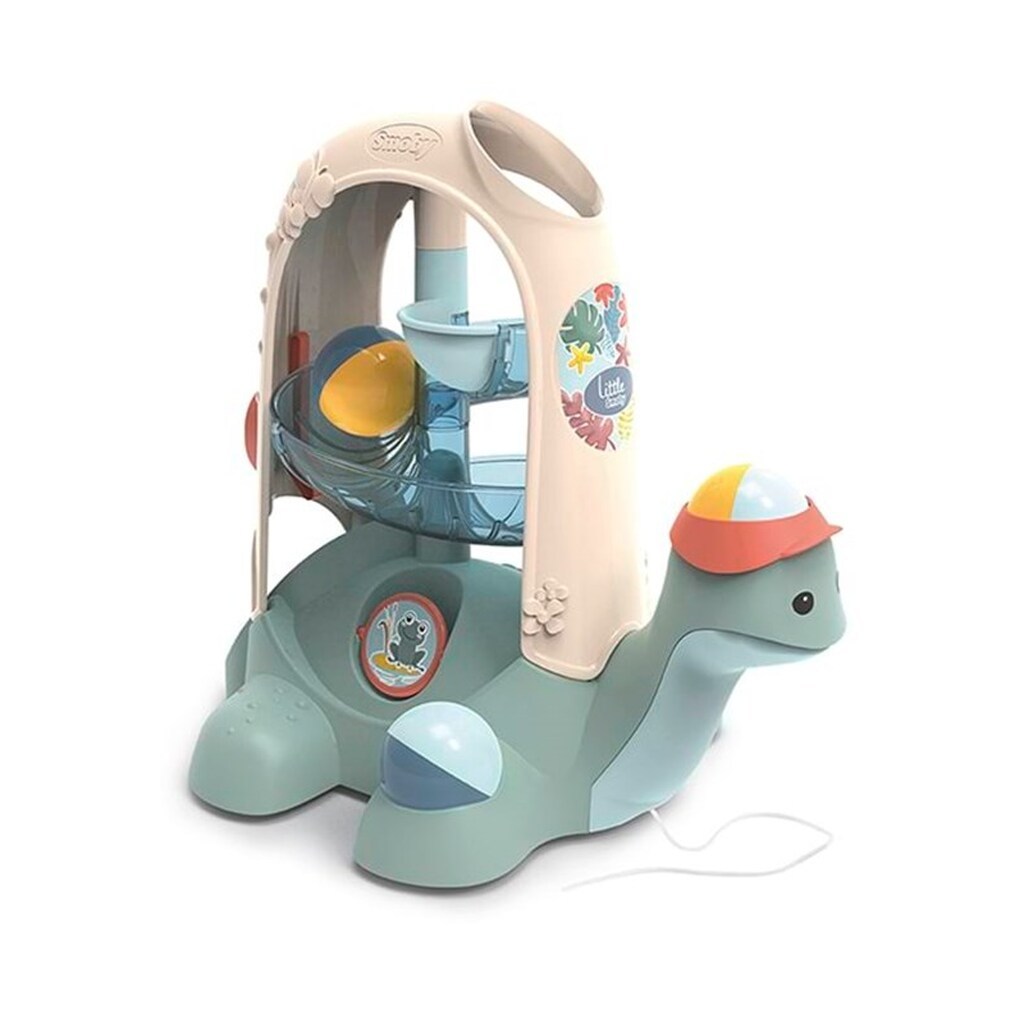 Smoby Little  Skildpadde Træklegetøj med Kulebane