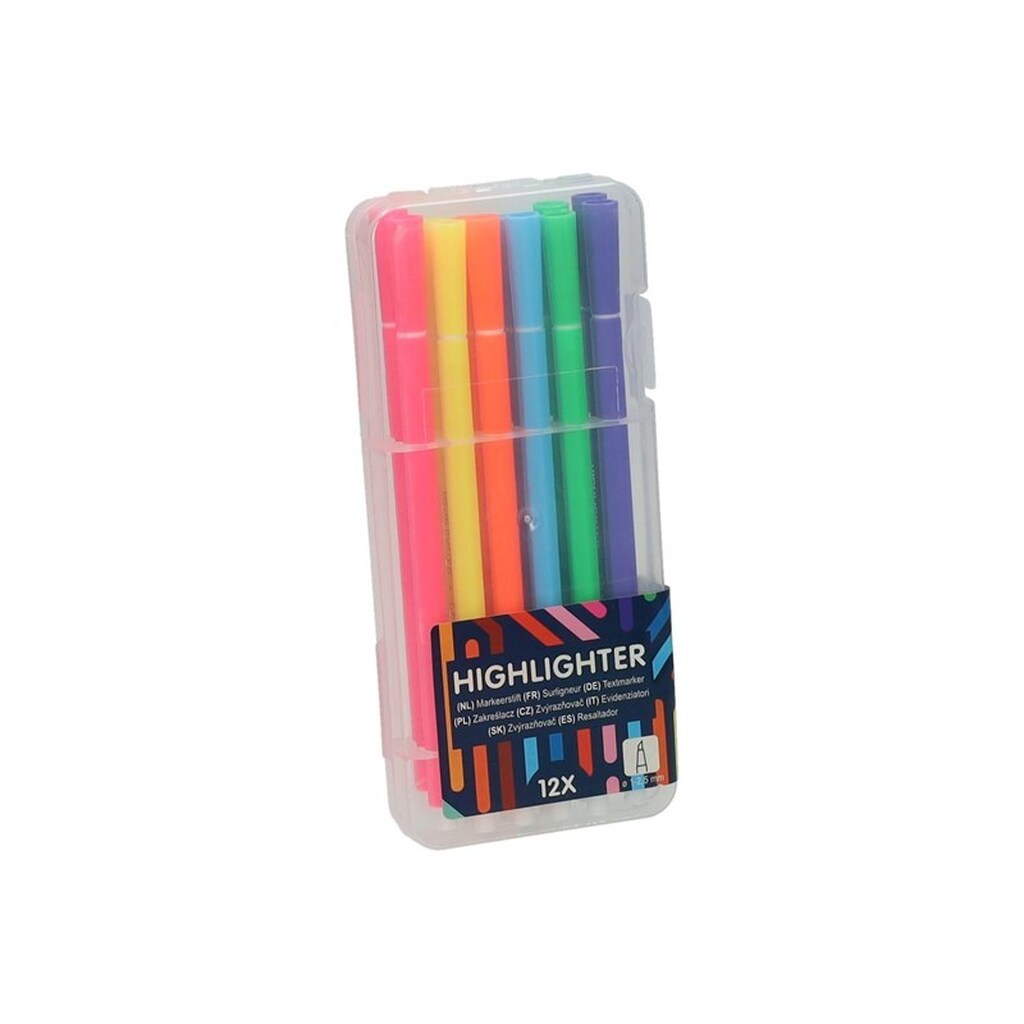 Wins Holland - Highlighter Set in Storage Box 12 pcs.