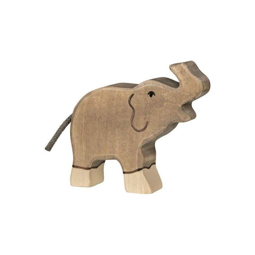 Joueco - Holztiger Wooden Elephant Small Trunk Up