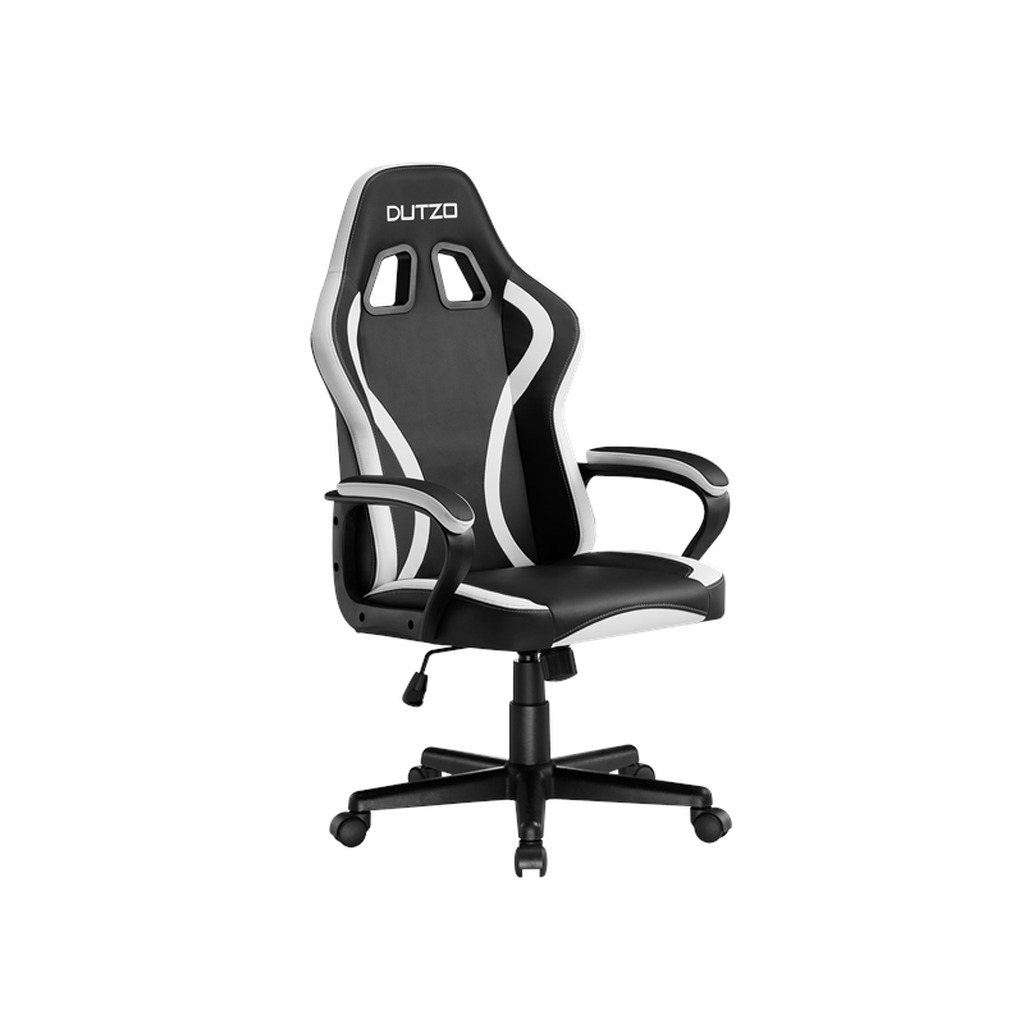 DUTZO DASH Junior Gamer Stol - Sort / Hvid - PU Læder - Op til 110 kg