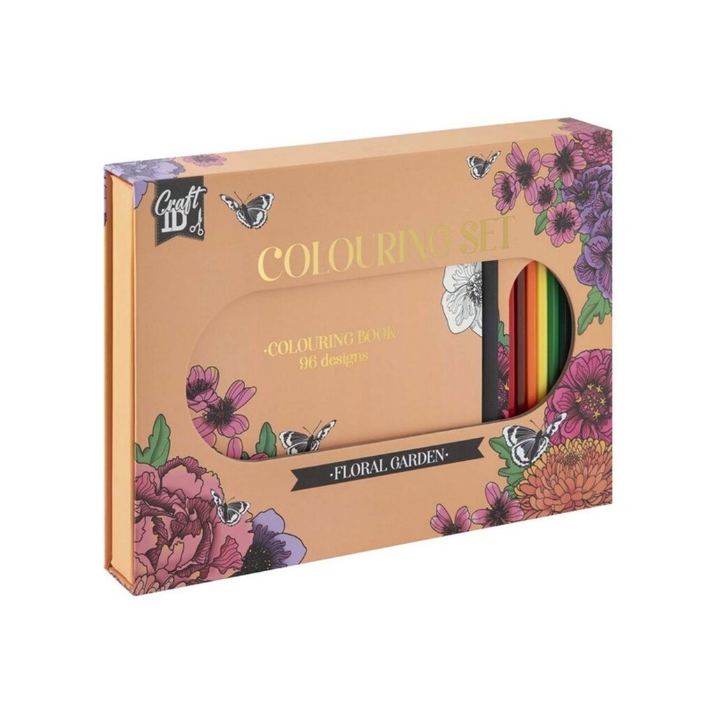 Creative Craft Group Malebog + 10 farveblyanter. Gaveæske.