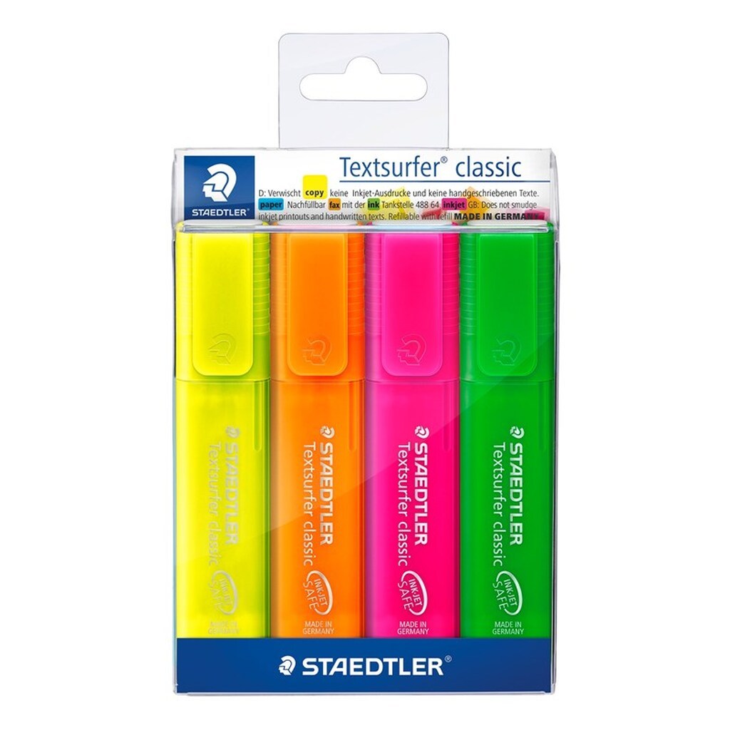 Staedtler Textsurfer Classic Rainbow 4 ass/etui