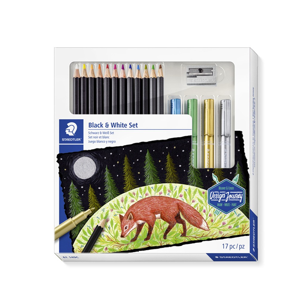 Staedtler Mixed Sæt Sort &amp; Hvid 100% Pefc