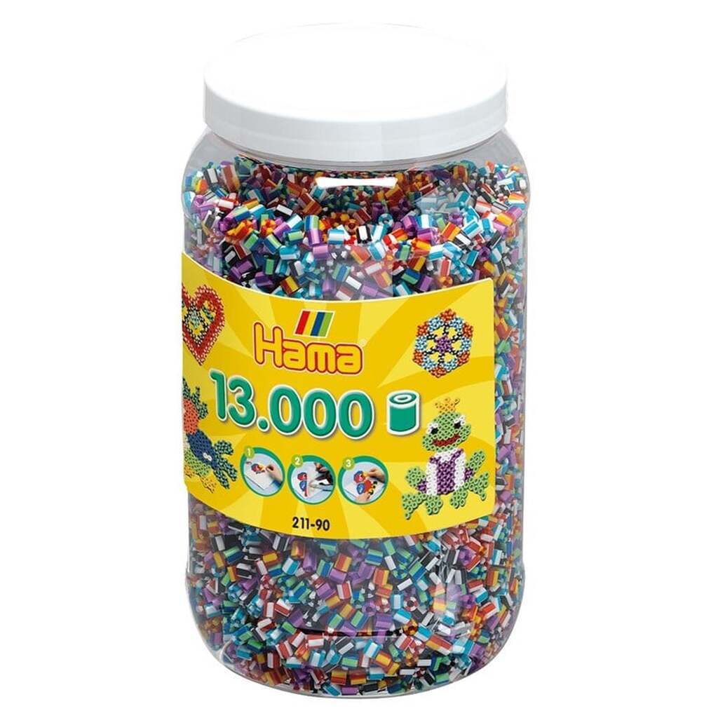 Hama Beads in Pot - Striped 13000 pcs
