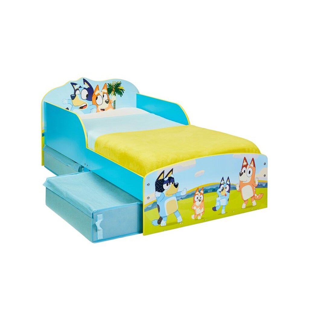 Bluey Kids Toddler Bed with Storage Drawers