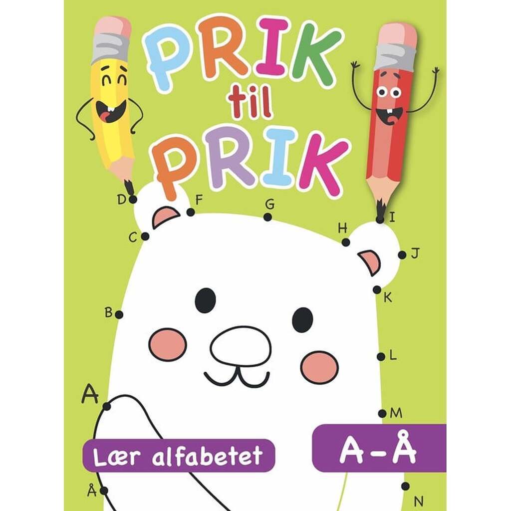 Prik til prik: Lær alfabetet A-Å - Børnebog - Hæfte