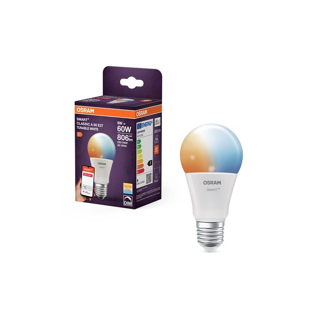 Osram SMART+ standard 806lm 9W/827-865 (60W) mat E27 Zigbee