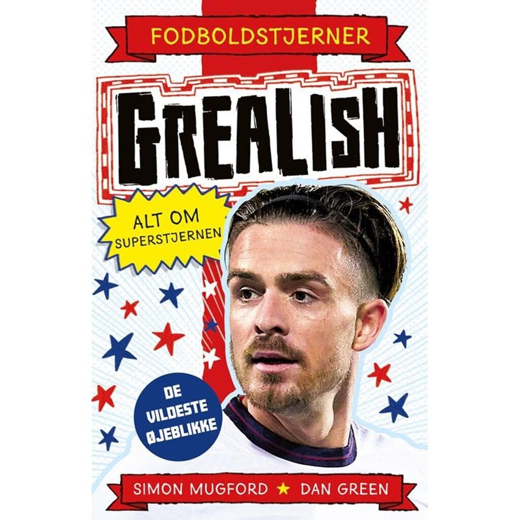 Fodboldstjerner - Grealish - Alt om superstjernen - Børnebog - Hardcover