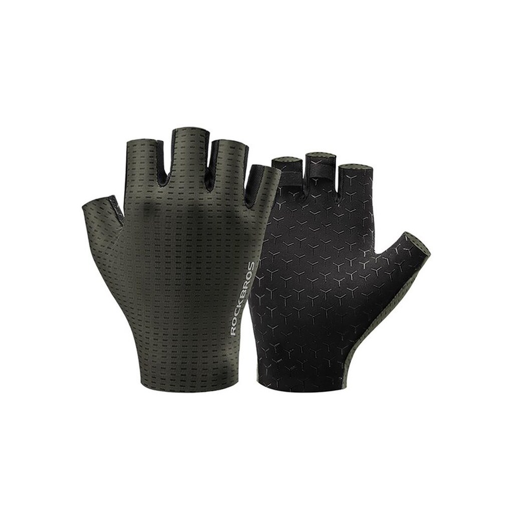 Rockbros Breathable Short Finger Cycling Gloves Size: S - Green
