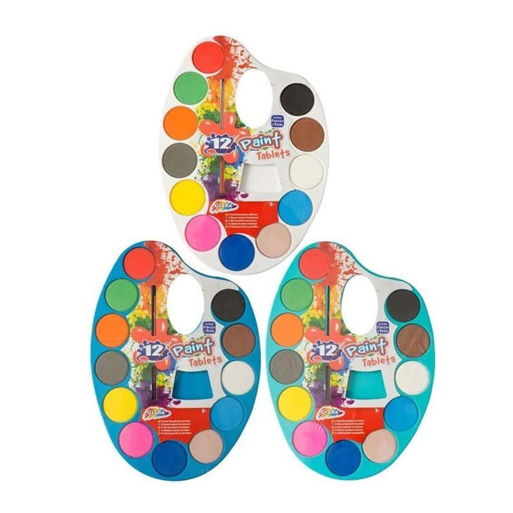 Creative Craft Group Farvelade, palet med 12 farver og pensel