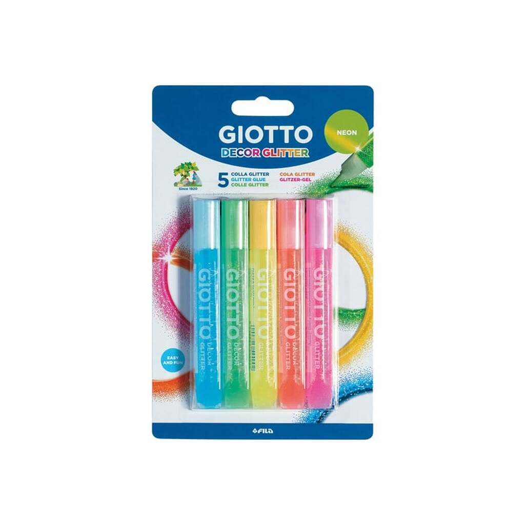 Giotto Decor Glitter Glue Neon 5 pcs BL