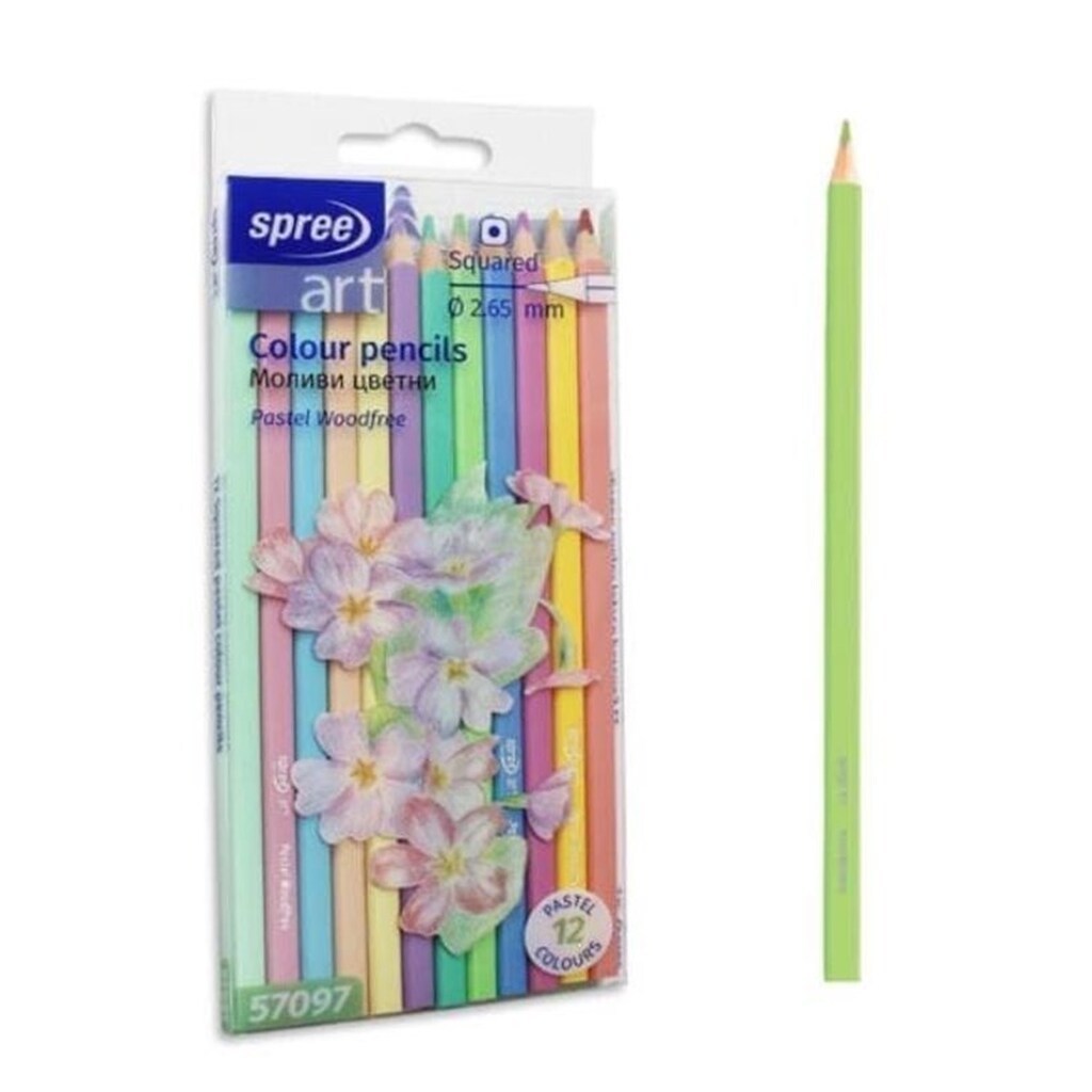 SPREE Farveblyanter 12 stk. PASTELFARVEDE