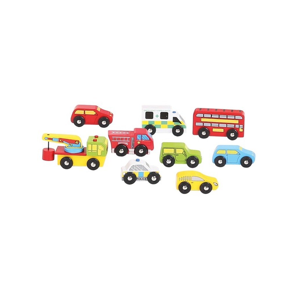 Bigjigs Wooden Vehicles 9 pcs.