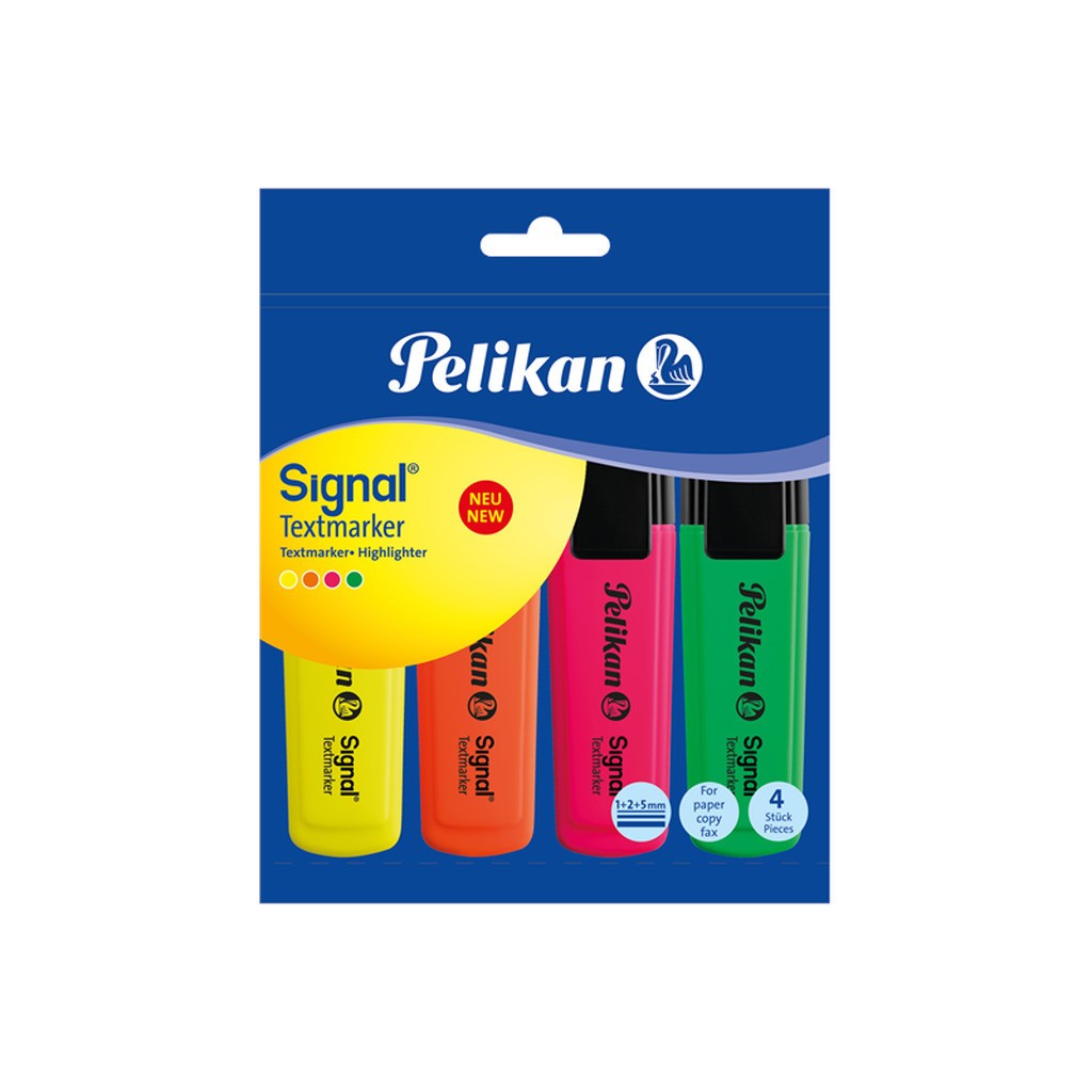 Pelikan Signal Tekstmarker, 4 farver