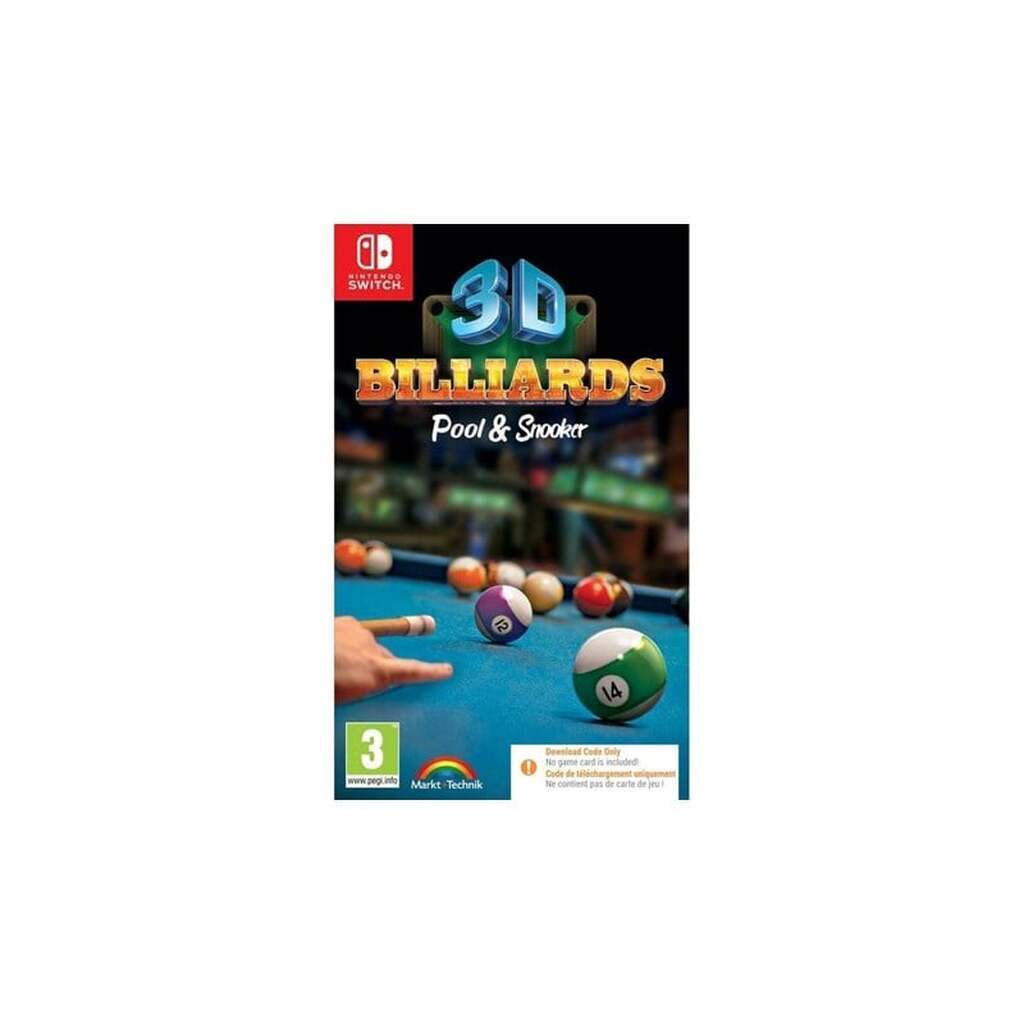 3D Billiards - Pool &amp; Snooker (Code in a Box) - Nintendo Switch - Sport
