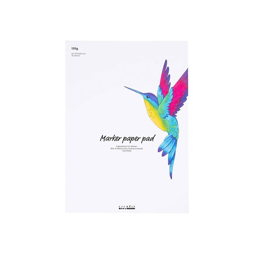 Creativ Company - Paper Pad For Markers White A3 30 Sheets