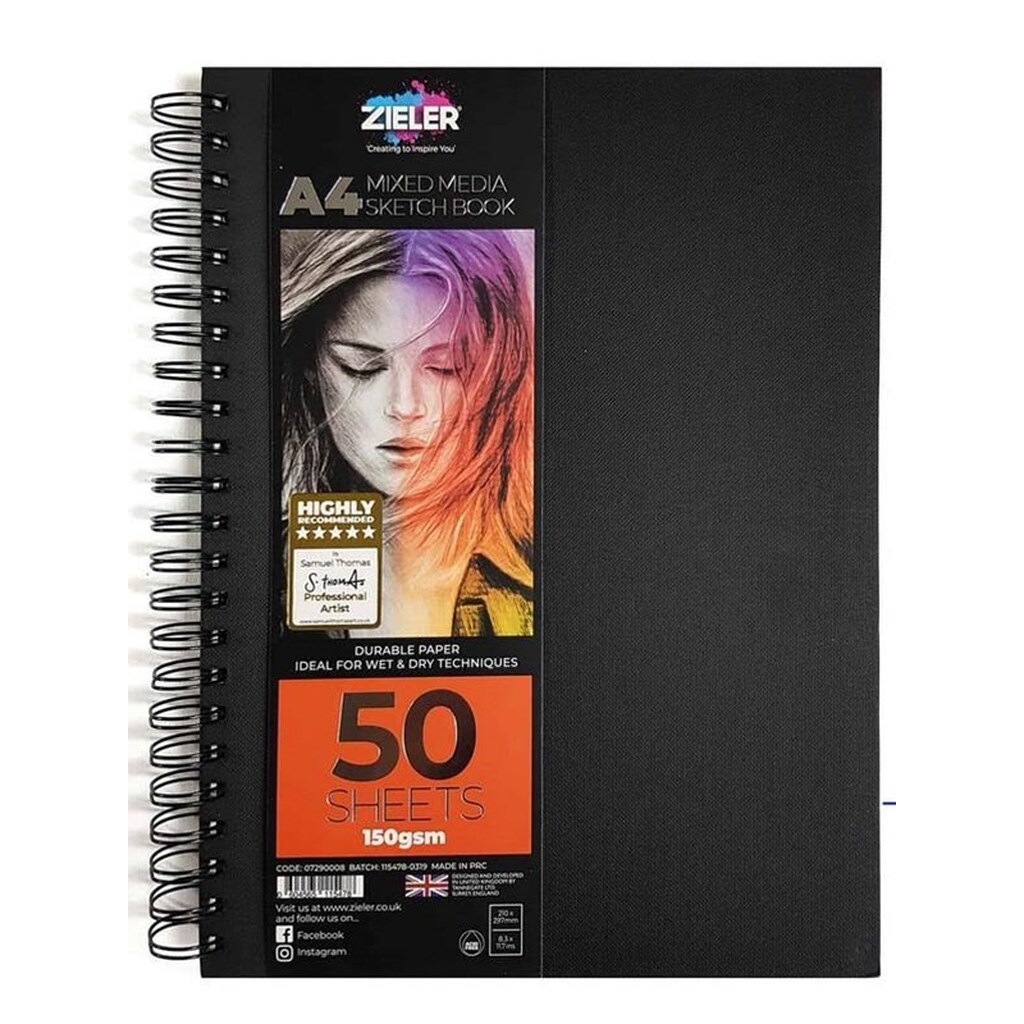 Zieler Skitsebog HardcoverSPIRAL A4 150g