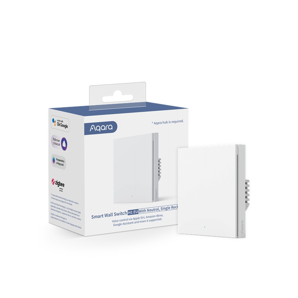 Aqara Smart Wall Switch H1 (with neutral) - Single Rocker White